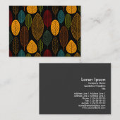 Leaf-Muster - Farben Visitenkarte (Vorne/Hinten)