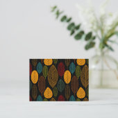 Leaf-Muster - Farben Visitenkarte (Stehend Vorderseite)