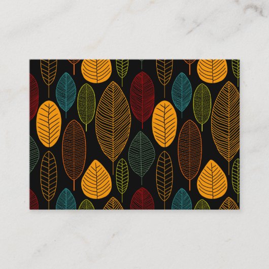 Leaf-Muster - Farben Visitenkarte (Vorderseite)
