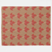Leaf-Muster Fleecedecke (Vorderseite (Horizontal))