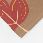 Leaf-Muster Fleecedecke (Ecke)