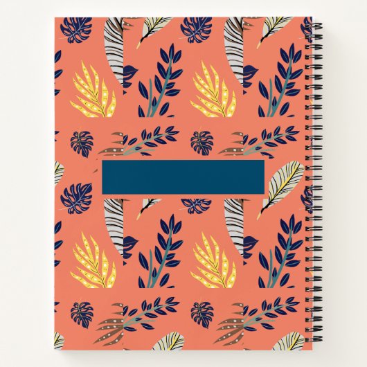 Leaf-Muster für Notebooks und Schreibpads Notizblock (Rückseite)