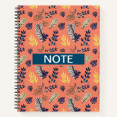 Leaf-Muster für Notebooks und Schreibpads Notizblock (Vorderseite)