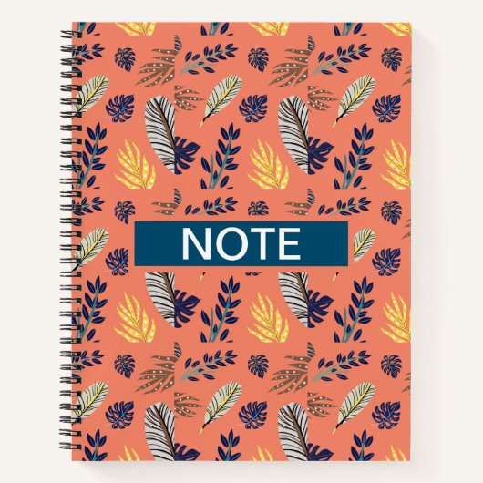 Leaf-Muster für Notebooks und Schreibpads Notizblock (Vorderseite)