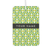 Leaf-Muster, grüne Blätter, Ihr Name Autolufterfrischer (Vorderseite)