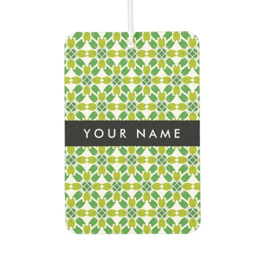 Leaf-Muster, grüne Blätter, Ihr Name Autolufterfrischer (Vorderseite)