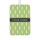 Leaf-Muster, grüne Blätter, Ihr Name Autolufterfrischer (Rückseite)