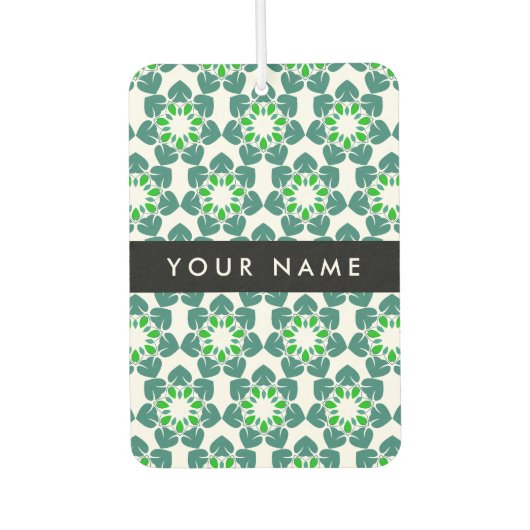 Leaf-Muster, grüne Blätter, Ihr Name Autolufterfrischer (Vorderseite)