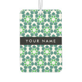 Leaf-Muster, grüne Blätter, Ihr Name Autolufterfrischer (Rückseite)