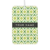 Leaf-Muster, grüne Blätter, Ihr Name Autolufterfrischer (Vorderseite)