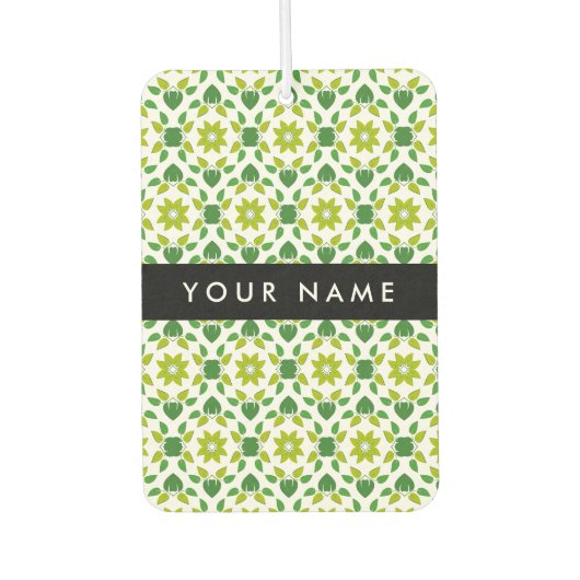 Leaf-Muster, grüne Blätter, Ihr Name Autolufterfrischer (Vorderseite)