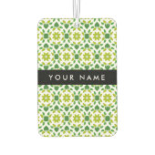 Leaf-Muster, grüne Blätter, Ihr Name Autolufterfrischer (Rückseite)