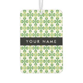 Leaf-Muster, grüne Blätter, Ihr Name Autolufterfrischer (Rückseite)