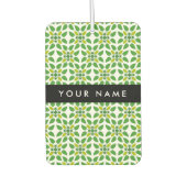 Leaf-Muster, grüne Blätter, Ihr Name Autolufterfrischer (Vorderseite)