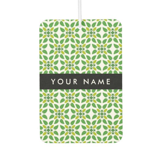 Leaf-Muster, grüne Blätter, Ihr Name Autolufterfrischer (Vorderseite)