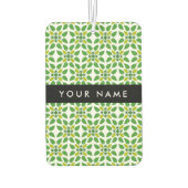 Leaf-Muster, grüne Blätter, Ihr Name Autolufterfrischer (Rückseite)