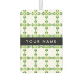 Leaf-Muster, grüne Blätter, Ihr Name Autolufterfrischer (Rückseite)