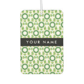 Leaf-Muster, grüne Blätter, Ihr Name Autolufterfrischer (Vorderseite)