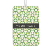 Leaf-Muster, grüne Blätter, Ihr Name Autolufterfrischer (Rückseite)
