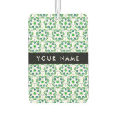 Leaf-Muster, grüne Blätter, Ihr Name Autolufterfrischer (Rückseite)