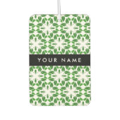 Leaf-Muster, grüne Blätter, Ihr Name Autolufterfrischer (Vorderseite)