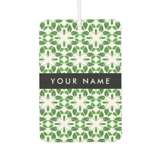 Leaf-Muster, grüne Blätter, Ihr Name Autolufterfrischer (Vorderseite)
