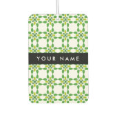 Leaf-Muster, grüne Blätter, Ihr Name Autolufterfrischer (Vorderseite)