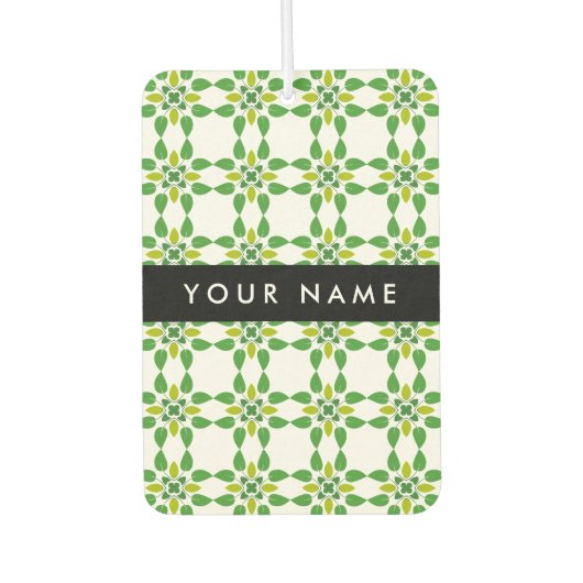 Leaf-Muster, grüne Blätter, Ihr Name Autolufterfrischer (Vorderseite)