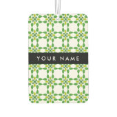 Leaf-Muster, grüne Blätter, Ihr Name Autolufterfrischer (Rückseite)