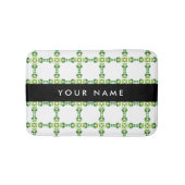 Leaf-Muster, grüne Blätter, Ihr Name Badematte (Vorderseite)