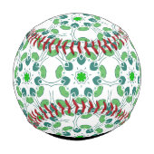 Leaf-Muster, grüne Blätter, Ihr Name Baseball (Rückseite)