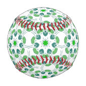 Leaf-Muster, grüne Blätter, Ihr Name Baseball (Vorderseite)