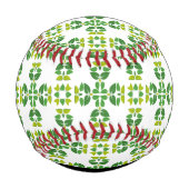 Leaf-Muster, grüne Blätter, Ihr Name Baseball (Rückseite)