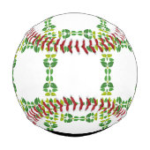Leaf-Muster, grüne Blätter, Ihr Name Baseball (Rückseite)