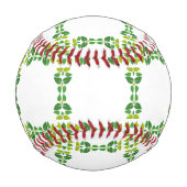 Leaf-Muster, grüne Blätter, Ihr Name Baseball (Vorderseite)