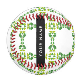 Leaf-Muster, grüne Blätter, Ihr Name Baseball