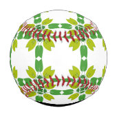 Leaf-Muster, grüne Blätter, Ihr Name Baseball (Rückseite)
