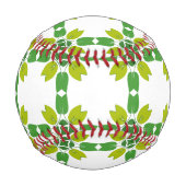 Leaf-Muster, grüne Blätter, Ihr Name Baseball (Vorderseite)