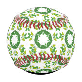 Leaf-Muster, grüne Blätter, Ihr Name Baseball (Rückseite)