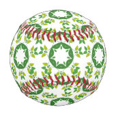Leaf-Muster, grüne Blätter, Ihr Name Baseball (Vorderseite)
