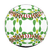 Leaf-Muster, grüne Blätter, Ihr Name Baseball (Rückseite)