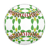 Leaf-Muster, grüne Blätter, Ihr Name Baseball (Vorderseite)