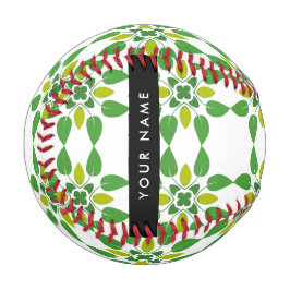 Leaf-Muster, grüne Blätter, Ihr Name Baseball