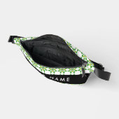 Leaf-Muster, grüne Blätter, Ihr Name Bauchtasche (Offen)