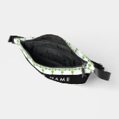 Leaf-Muster, grüne Blätter, Ihr Name Bauchtasche (Offen)