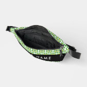 Leaf-Muster, grüne Blätter, Ihr Name Bauchtasche (Offen)