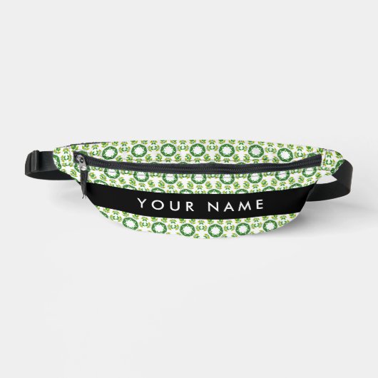 Leaf-Muster, grüne Blätter, Ihr Name Bauchtasche (Vorderseite)