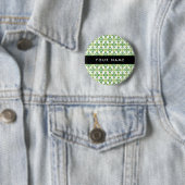 Leaf-Muster, grüne Blätter, Ihr Name Button (Beispiel)