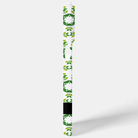 Leaf-Muster, grüne Blätter, Ihr Name Case-Mate iPhone Hülle (Rückseite / Rechts)