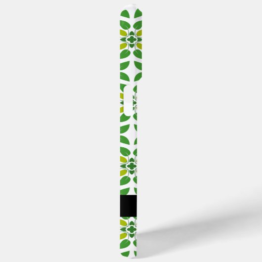 Leaf-Muster, grüne Blätter, Ihr Name Case-Mate iPhone Hülle (Rückseite / Rechts)